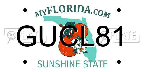 GUCL81 Florida License Plate