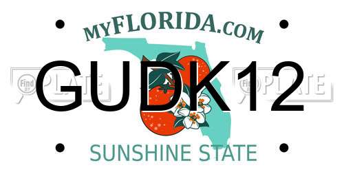 GUDK12 Florida License Plate