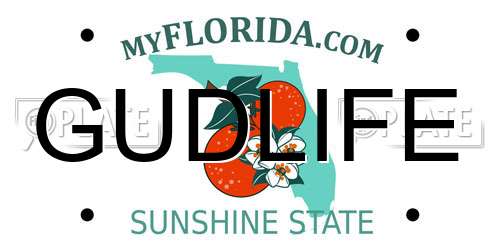 GUDLIFE Florida License Plate
