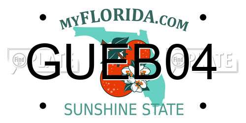 GUEB04 Florida License Plate