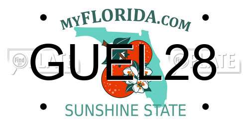 GUEL28 Florida License Plate
