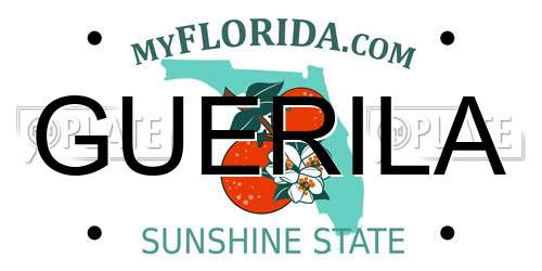 GUERILA Florida License Plate