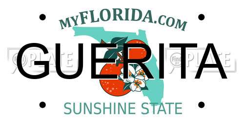 GUERITA Florida License Plate