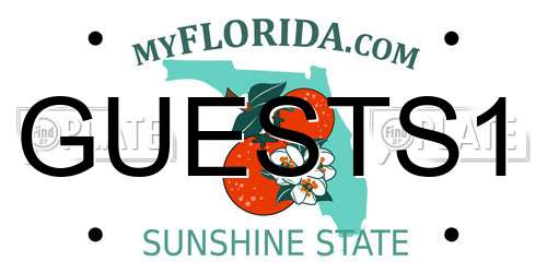 GUESTS1 Florida License Plate