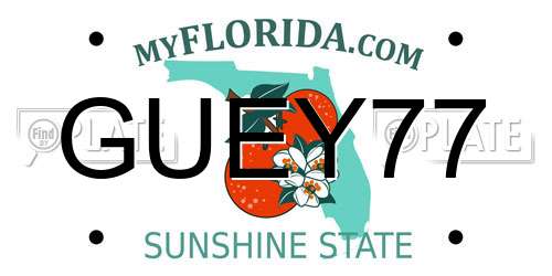 GUEY77 Florida License Plate