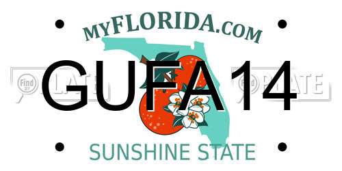 GUFA14 Florida License Plate