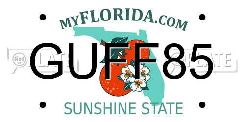 GUFF85 Florida License Plate