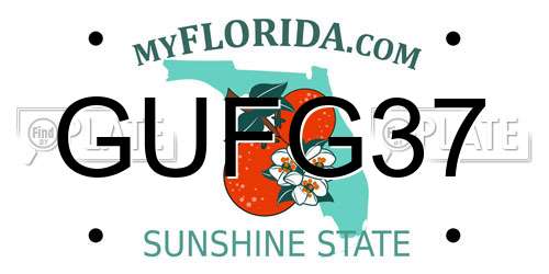GUFG37 Florida License Plate