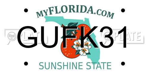GUFK31 Florida License Plate