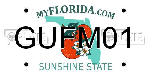 GUFM01 Florida License Plate