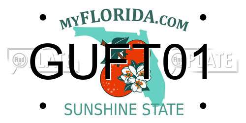 GUFT01 Florida License Plate