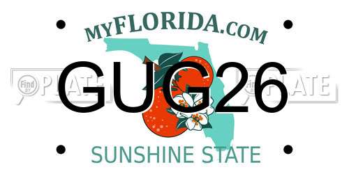 GUG26 Florida License Plate