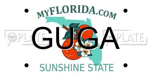 GUGA Florida License Plate