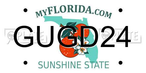 GUGD24 Florida License Plate
