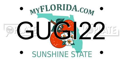 GUGI22 Florida License Plate