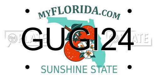 GUGI24 Florida License Plate