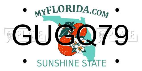 GUGQ79 Florida License Plate