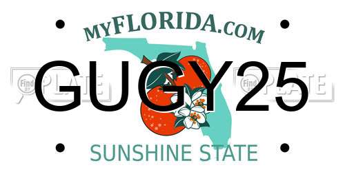 GUGY25 Florida License Plate
