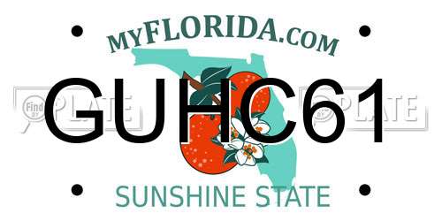 GUHC61 Florida License Plate