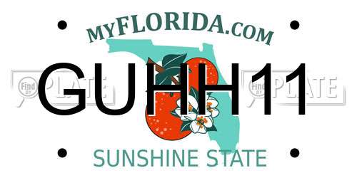 GUHH11 Florida License Plate