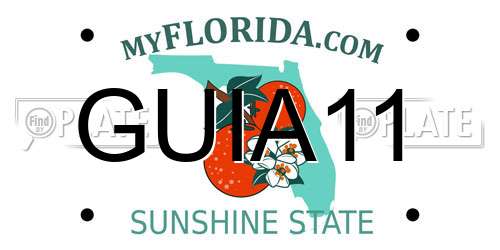 GUIA11 Florida License Plate