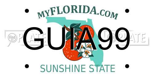 GUIA99 Florida License Plate