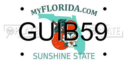GUIB59 Florida License Plate