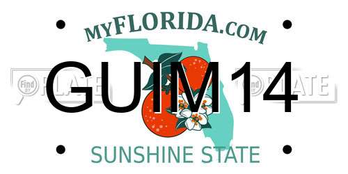 GUIM14 Florida License Plate