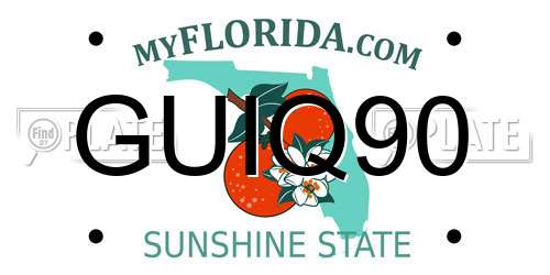 GUIQ90 Florida License Plate