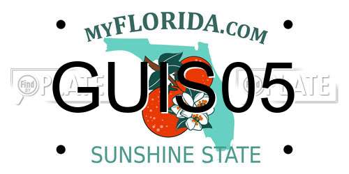 GUIS05 Florida License Plate