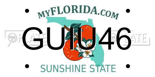 GUIU46 Florida License Plate