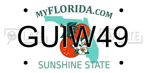 GUIW49 Florida License Plate