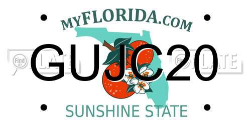 GUJC20 Florida License Plate