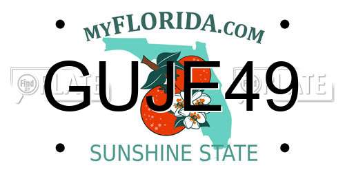 GUJE49 Florida License Plate