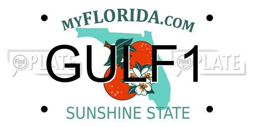 GULF1 Florida License Plate