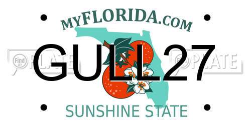 GULL27 Florida License Plate