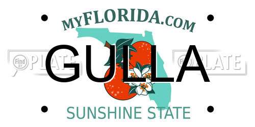 GULLA Florida License Plate