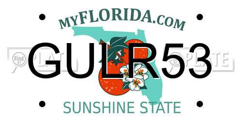 GULR53 Florida License Plate