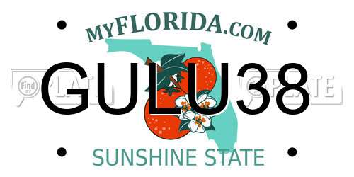 GULU38 Florida License Plate