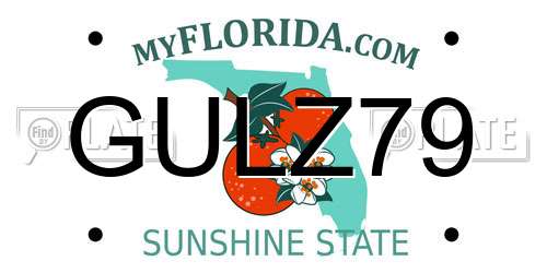 GULZ79 Florida License Plate