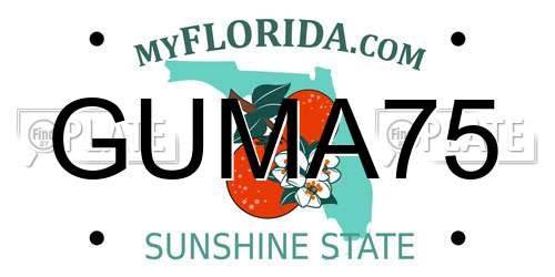 GUMA75 Florida License Plate