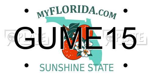 GUME15 Florida License Plate