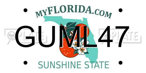 GUML47 Florida License Plate