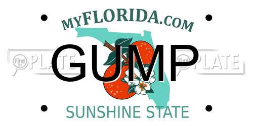 GUMP Florida License Plate