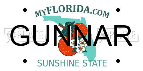 GUNNAR Florida License Plate