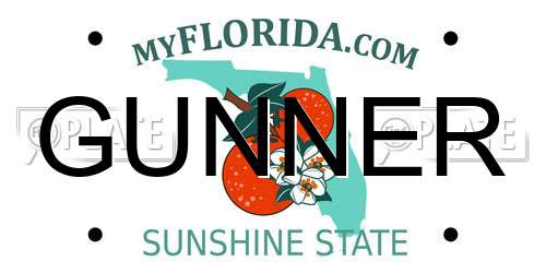 GUNNER Florida License Plate