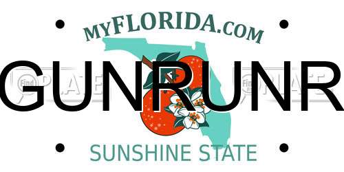 GUNRUNR Florida License Plate