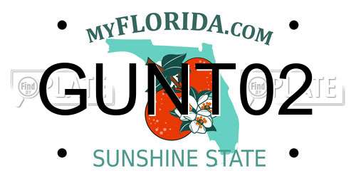 GUNT02 Florida License Plate