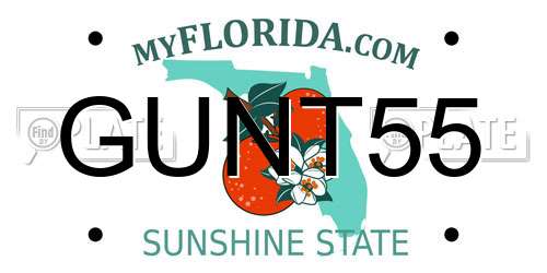 GUNT55 Florida License Plate