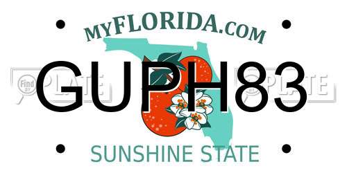 GUPH83 Florida License Plate